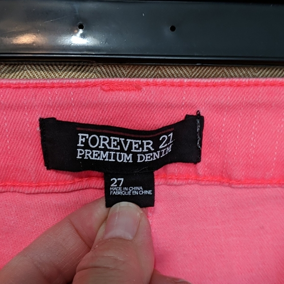 Forever 21 cut off tangerine jean shorts - Picture 6 of 7